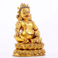 A stately gilt bronze statue of the God of Wealth with inscription