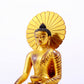 A majestic gilt bronze statue of Sakyamuni