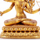 A majestic gilt bronze statue of Manjusri Bodhisattva