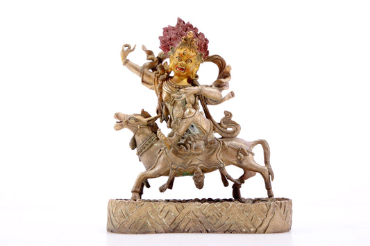 A majestic gilt bronze Vajra statue