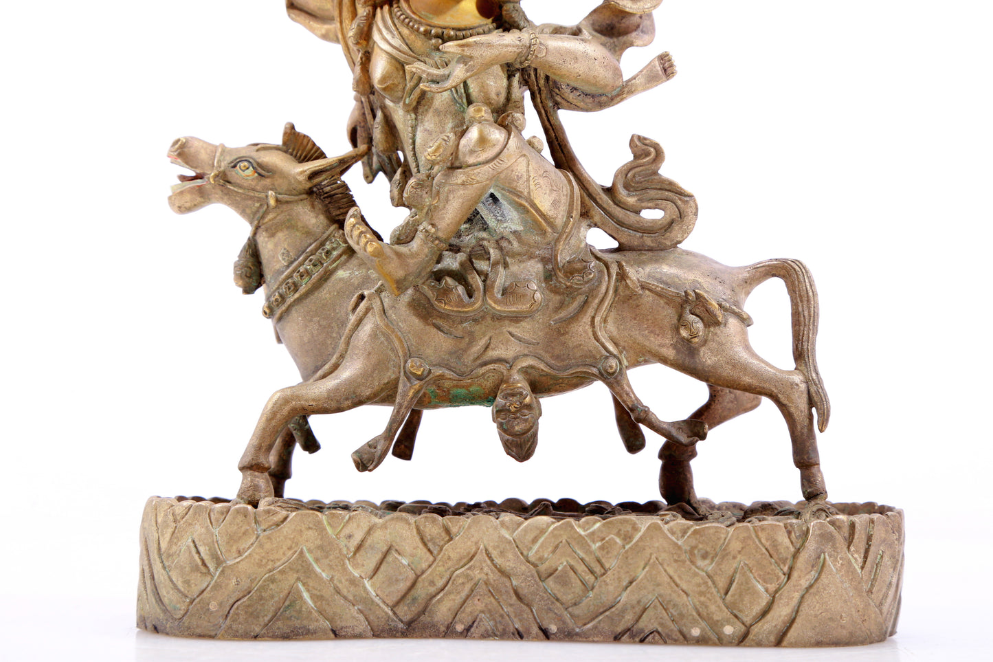 A majestic gilt bronze Vajra statue