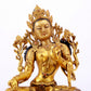 A majestic gilt bronze statue of green Tara