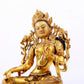 A majestic gilt bronze statue of green Tara