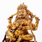 A solemn gilt bronze Vajra statue inlaid with hundreds of treasures