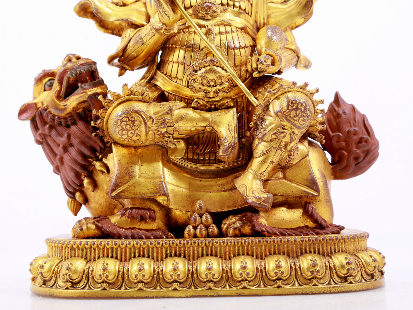 A majestic gilt bronze statue of the King of Treasures