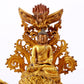 A majestic gilt bronze statue of Sakyamuni