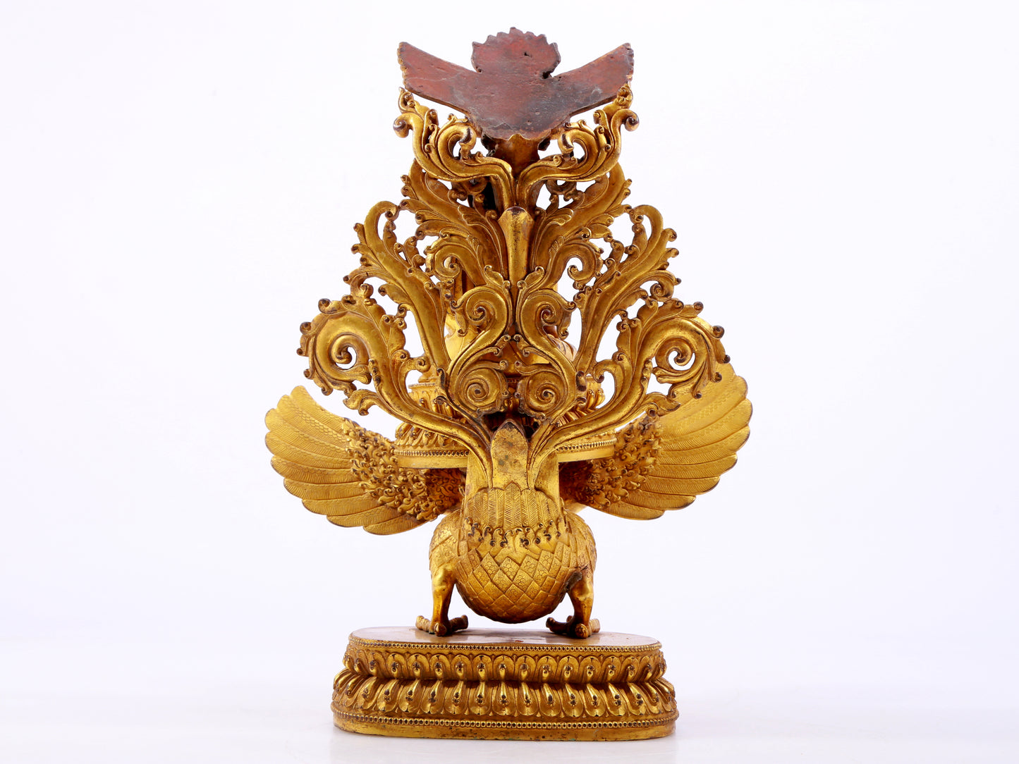 A majestic gilt bronze statue of Sakyamuni