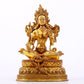 A majestic gilt bronze statue of green Tara