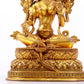 A majestic gilt bronze statue of green Tara