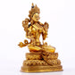 A majestic gilt bronze statue of green Tara