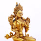 A majestic gilt bronze statue of green Tara