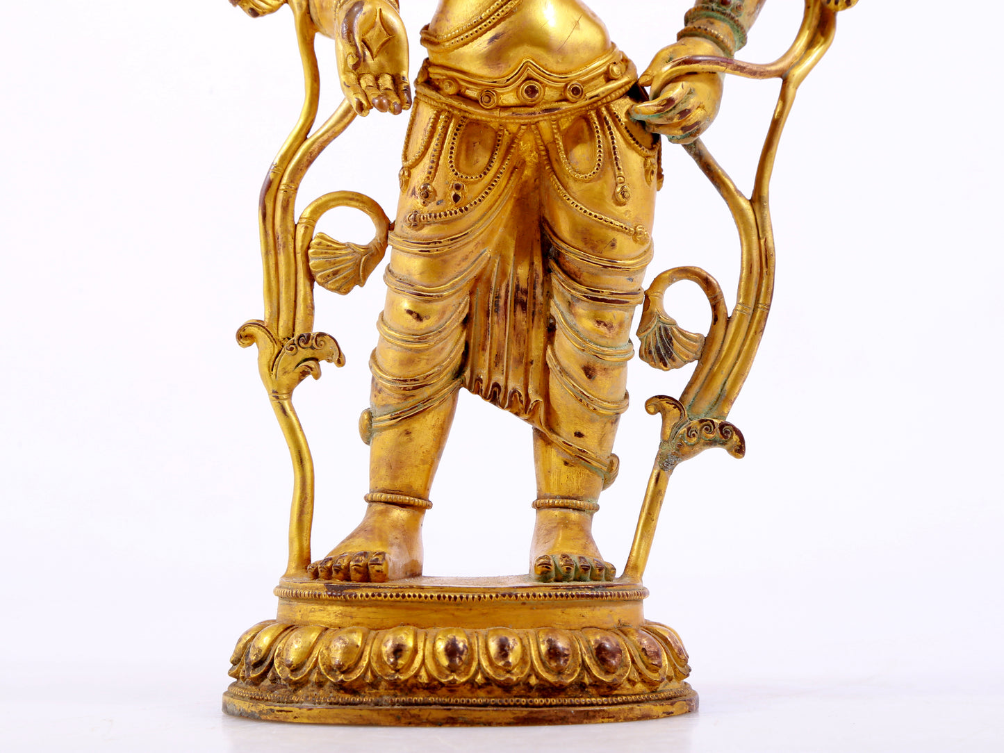 A majestic gilt bronze statue of Tara