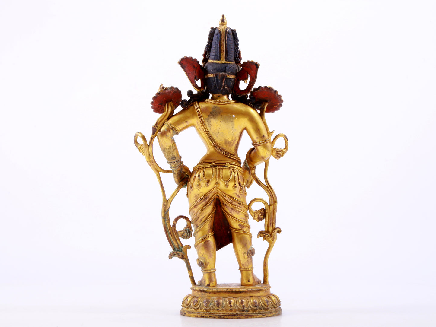 A majestic gilt bronze statue of Tara