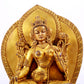 A majestic gilt bronze statue of green Tara