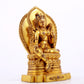 A majestic gilt bronze statue of green Tara