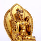 A majestic gilt bronze statue of green Tara