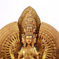 majestic gilt bronze statue of Avalokitesvara with Thousand Arms