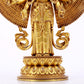 majestic gilt bronze statue of Avalokitesvara with Thousand Arms