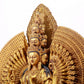 majestic gilt bronze statue of Avalokitesvara with Thousand Arms