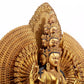 majestic gilt bronze statue of Avalokitesvara with Thousand Arms