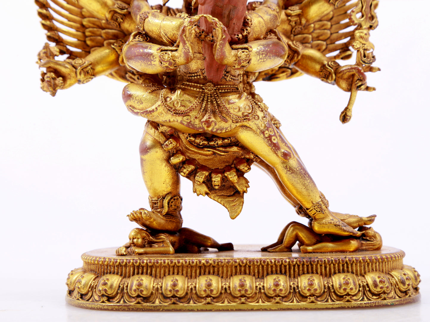 A solemn gilt bronze Vajra statue