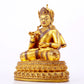 A solemn gilt bronze statue of Bodhisattva