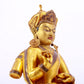 A solemn gilt bronze statue of Bodhisattva