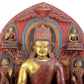 A solemn gilt bronze statue of Bodhisattva