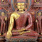 A solemn gilt bronze statue of Bodhisattva