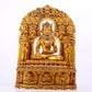 A solemn gilt bronze statue of Bodhisattva inlaid with hundreds of treasures