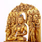 A solemn gilt bronze statue of Bodhisattva inlaid with hundreds of treasures