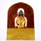 A solemn gilt bronze statue of Bodhisattva inlaid with hundreds of treasures