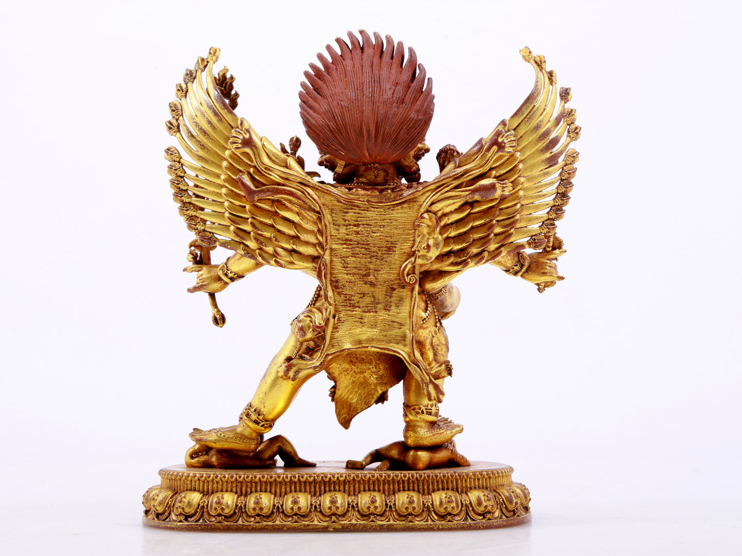 A solemn gilt bronze Vajra statue