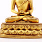 A majestic gilt bronze statue of Sakyamuni