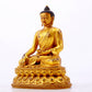 A majestic gilt bronze statue of Sakyamuni