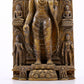 A solemn alloy copper statue of Gautama Buddha