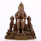 solemn alloy copper inlaid silver Buddha statue