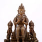 solemn alloy copper inlaid silver Buddha statue