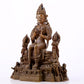 solemn alloy copper inlaid silver Buddha statue