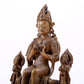 solemn alloy copper inlaid silver Buddha statue