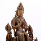 solemn alloy copper inlaid silver Buddha statue