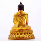 A majestic gilt bronze statue of Sakyamuni