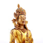 A solemn gilt bronze statue of Amitayus Buddha inlaid with hundreds of treasures