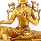 A majestic gilt bronze statue of green Tara