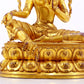 A majestic gilt bronze statue of green Tara