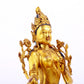 A majestic gilt bronze statue of green Tara