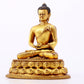 A majestic gilt bronze statue of Sakyamuni