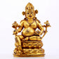 A solemn gilt bronze statue of the God of Wealth