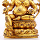 A solemn gilt bronze statue of the God of Wealth