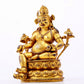 A solemn gilt bronze statue of the God of Wealth